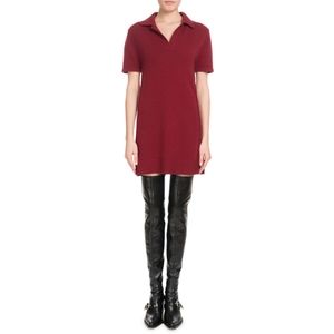 Chloé Iconic Cashmere Short-sleeve Polo Dress M